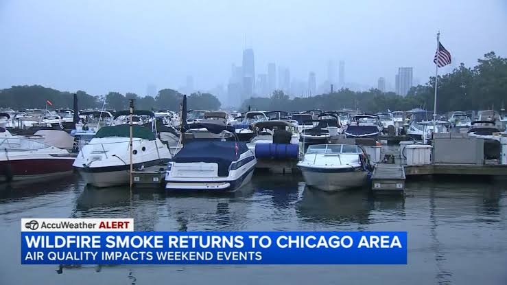 Chicago air quality: AQI likely to stay 'unhealthy' for parts of area through Monday as wildfire smoke returns, impacting events